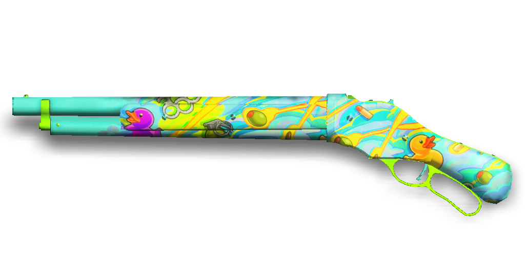 M1887 shotgun with Season 18 Bullet Storm skin
